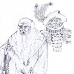 Medhai (il vecchio mago) e Prospero de Rebaltieri (mago mercante glantriano)