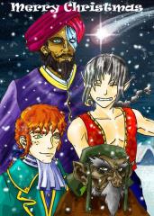 Buon Natale (personaggi RA): Nirguna, Sha-Jehan, Nicholas Grimm, Midar il nano
