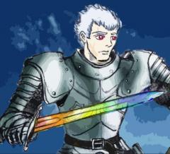 Reyott Mc Cloud, Cavaliere dell'Amore (ma si può avere un simile titolo?). La sua spada arcobaleno è più preziosa di quanto lui non sappia.